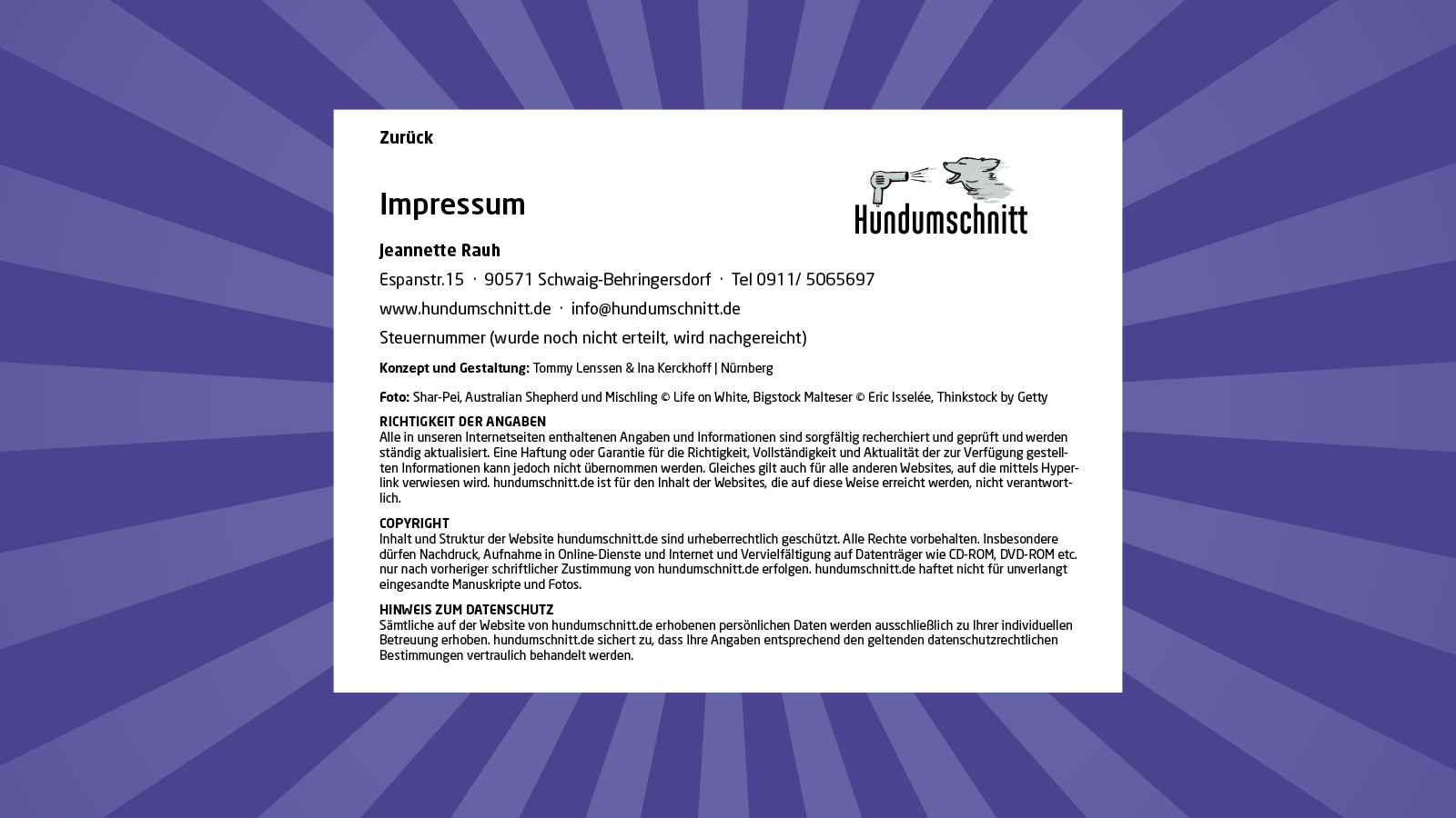 HUS Website Impressum